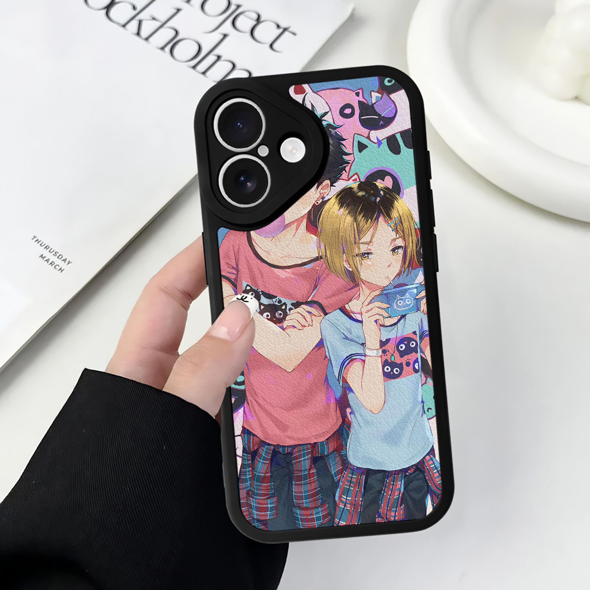（画像用） ハイキュー!! Haikyu!! 【iPhone 16シリーズ対応】シリコンスマホケース（レザー調） 材質：シリコン